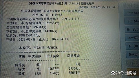 江苏体彩7位数第21170期开奖结果揭晓，幸运儿揭晓