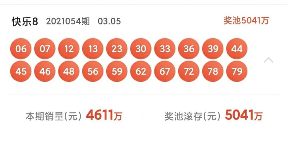 快乐8的魅力，今天中奖结果的揭晓