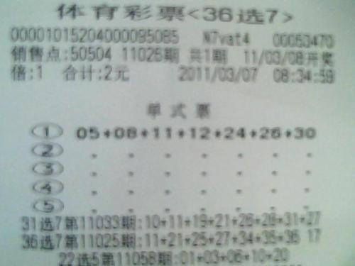 福彩36选7 2024年第四期开奖结果分析